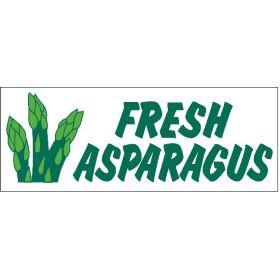 Fresh Asparagus 3" x 8" Economy Banner 