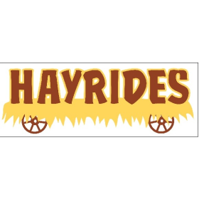 Hayrides 3' x 8' Economy Banners