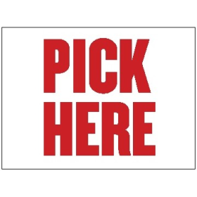 Pick Here 26" x 20" Poly Marketeer